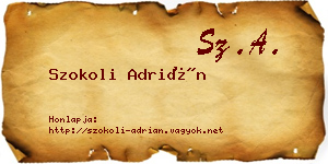Szokoli Adrián névjegykártya