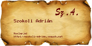 Szokoli Adrián névjegykártya