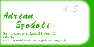 adrian szokoli business card